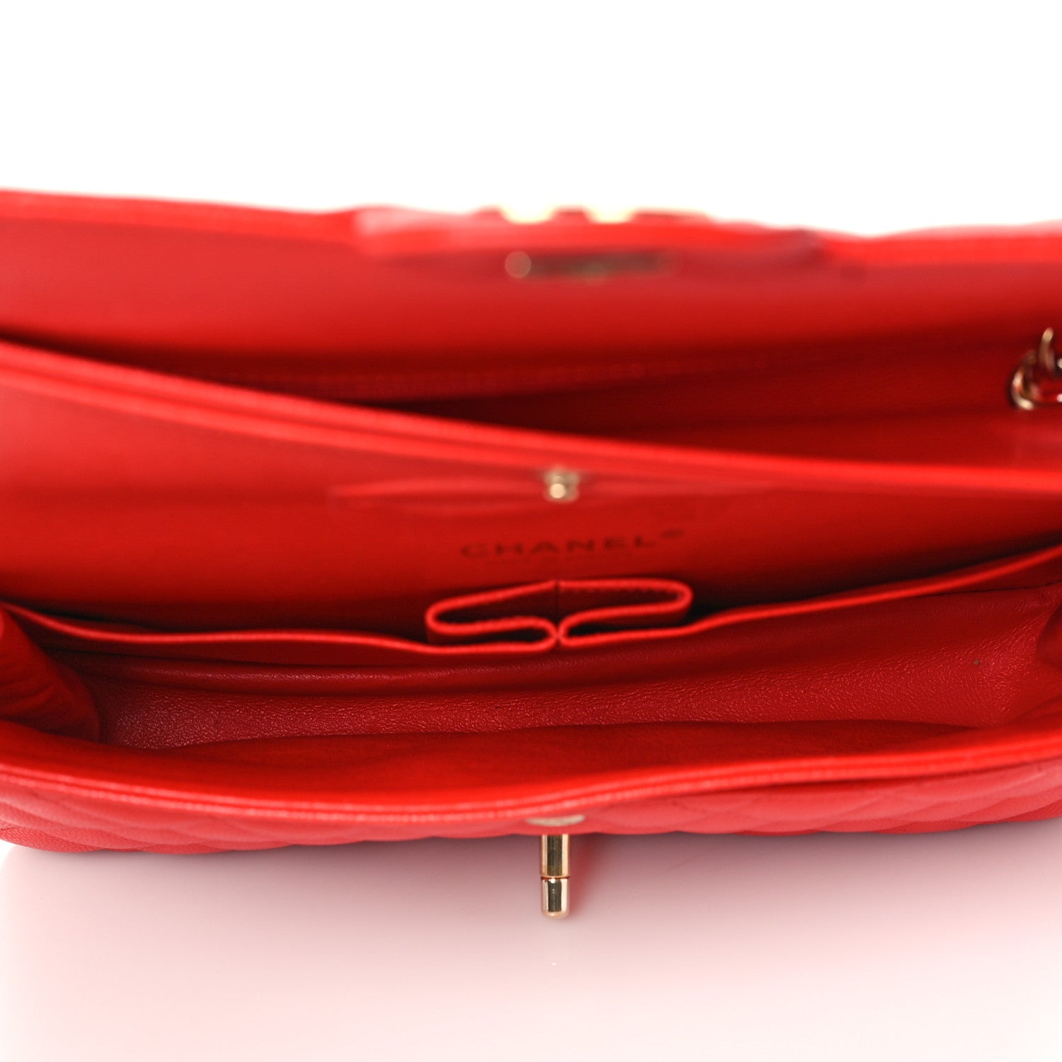 Chanel Caviar Quilted Medium Double Flap Red 5 of 12
