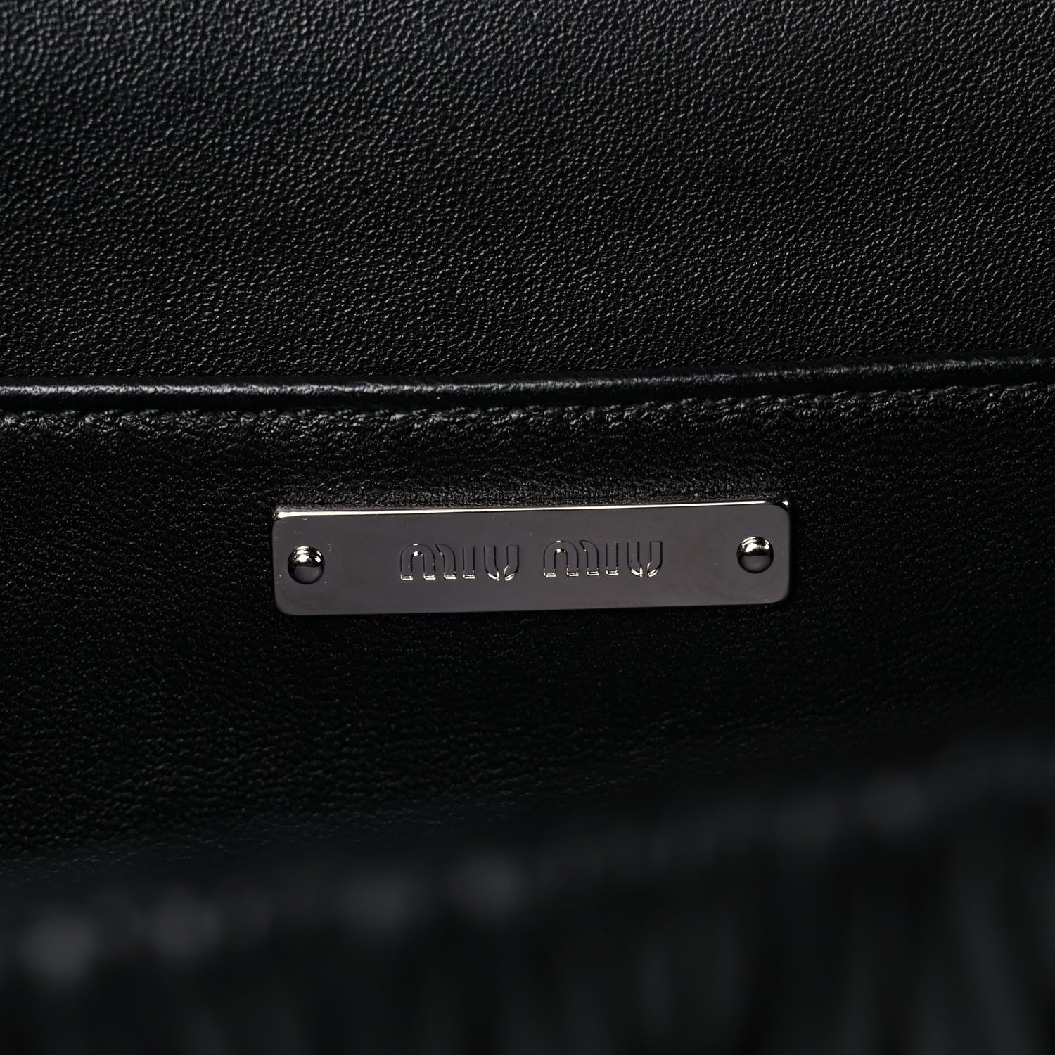 Miu Miu Nappa Matelasse Top Handle Chain Crossbody Black 6 of 10