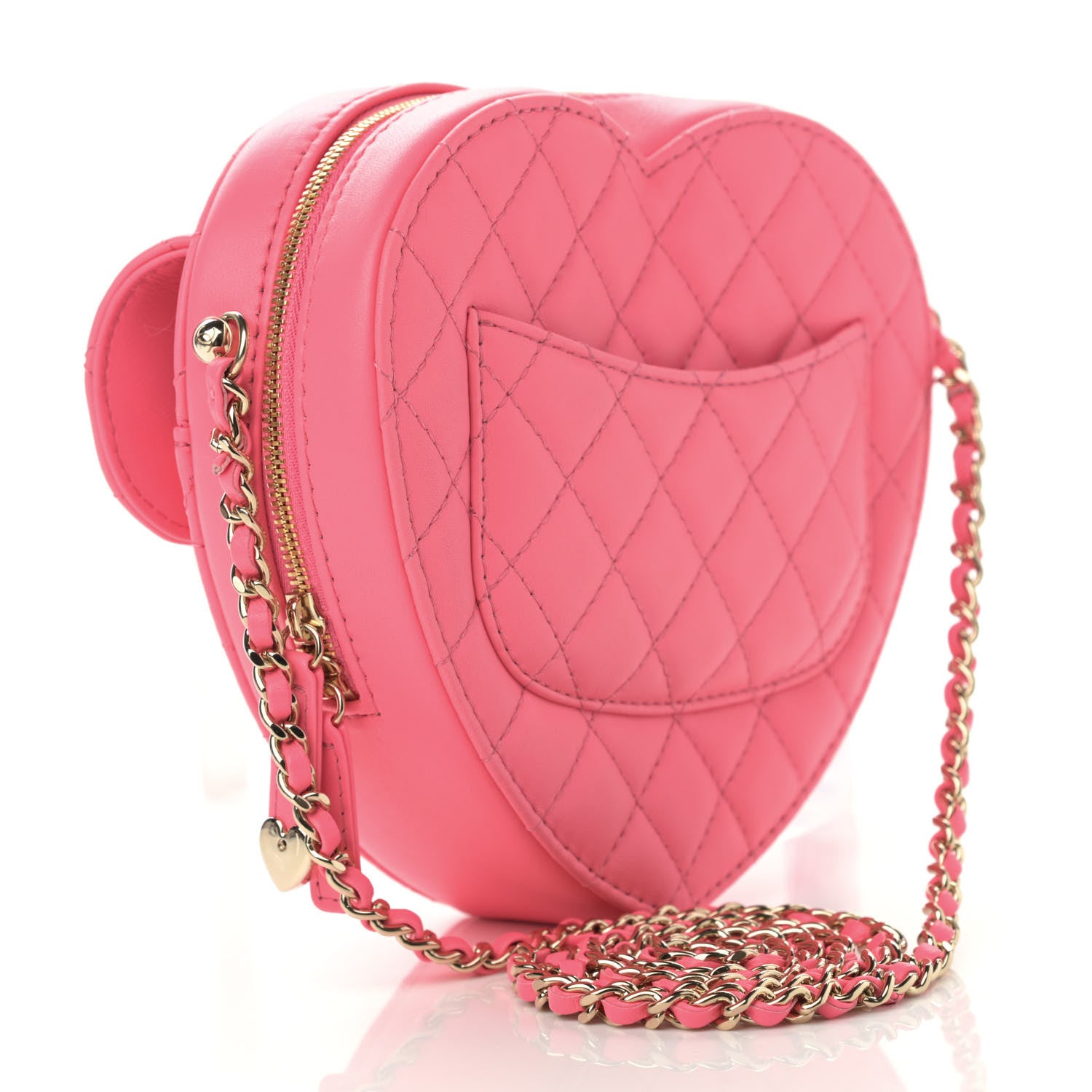 Chanel Lambskin Quilted CC In Love Heart Bag Pink 3 of 13