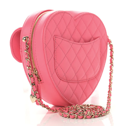 Chanel Lambskin Quilted CC In Love Heart Bag Pink 3 of 13
