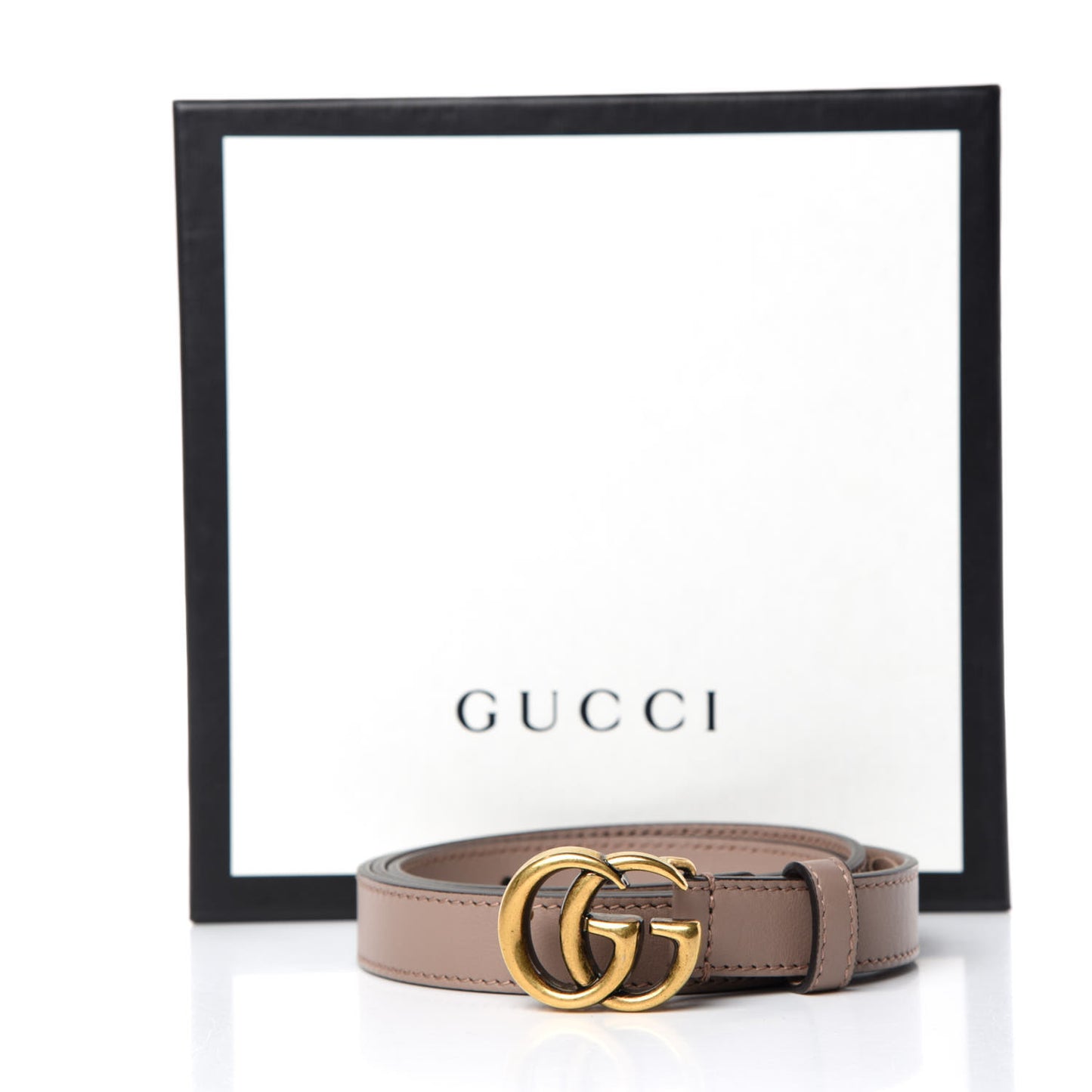 Calfskin Double G 20mm Belt 90 36 Porcelain Rose