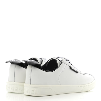 Chanel Calfskin CC Womens Sneakers 35.5 White 4 of 9