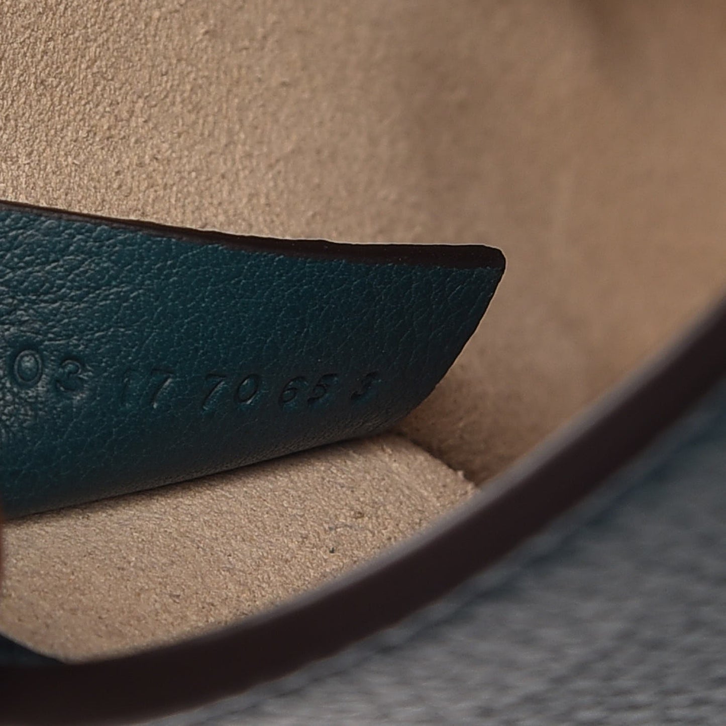 Calfskin Suede Small Nile Bracelet Bag Teal
