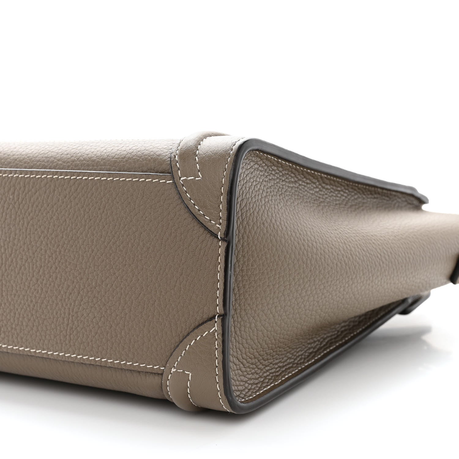 Celine Drummed Calfskin Nano Luggage Souris 10 of 12