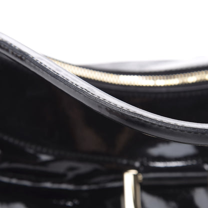 Gucci Patent Large D Gold Ring Hobo Black 12 of 13