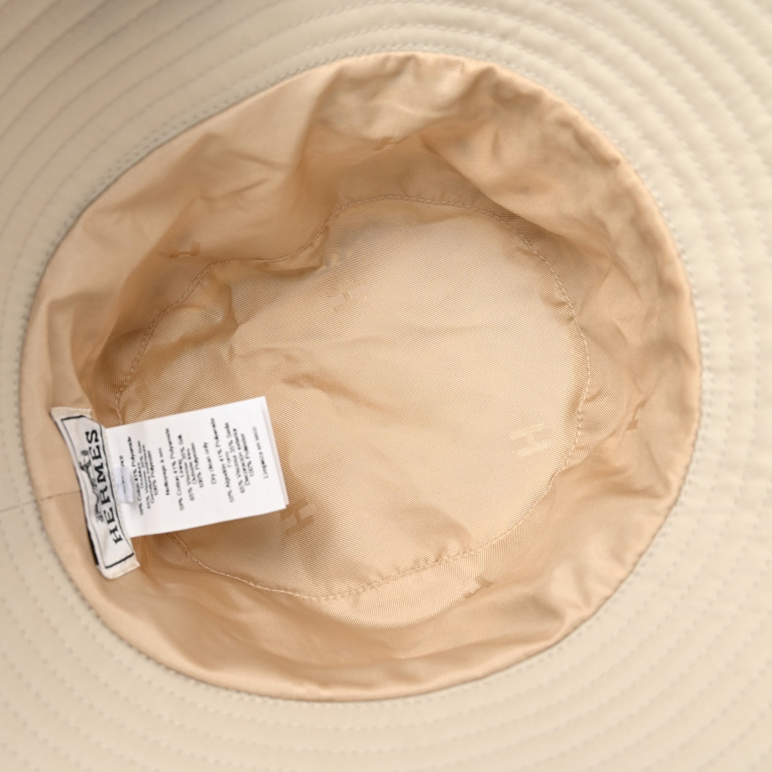 Hermes Technical Gabardine Balade Bandana Bucket Hat 57 Ecume 6 of 7