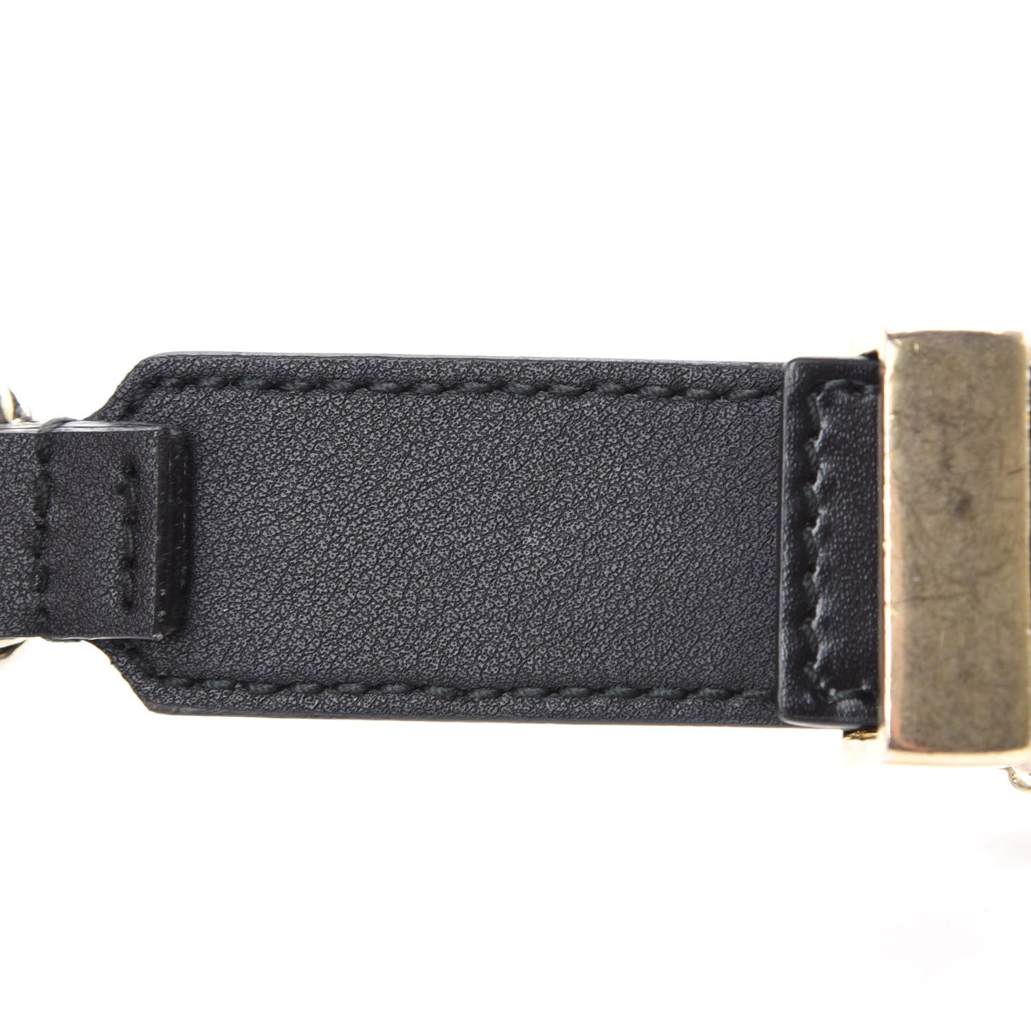 Gucci Calfskin Torchon Double G Chain 25mm Belt 80 32 Black 6 of 9