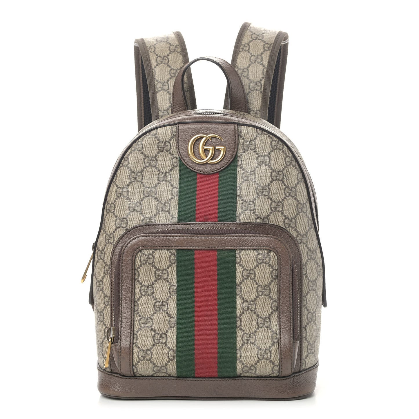 GG Supreme Monogram Calfskin Web Small Ophidia Day Backpack Beige Ebony New Acero