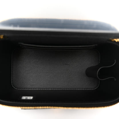 Chanel Caviar Quilted Polly Pocket East West Top Vanity With Chain Black 5 of 11