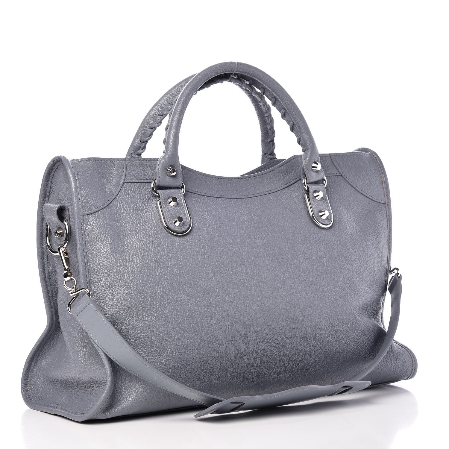 Balenciaga Chevre Silver Metallic Edge Hardware City Bleu Acier 4 of 11