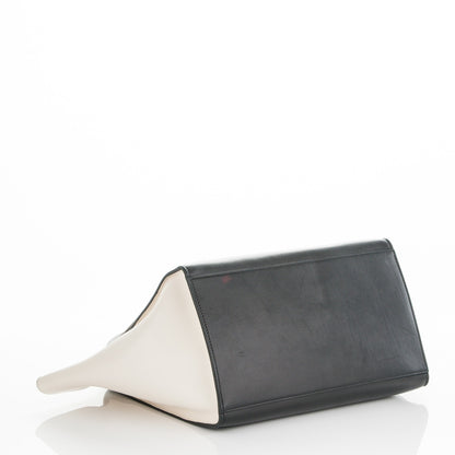 Celine Drummed Calfskin Large Tri-Color Trapeze Light Khaki 4 of 9