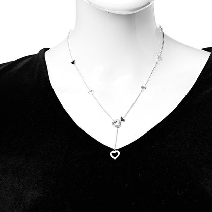 Tiffany Sterling Silver Heart Lariat Necklace 2 of 5
