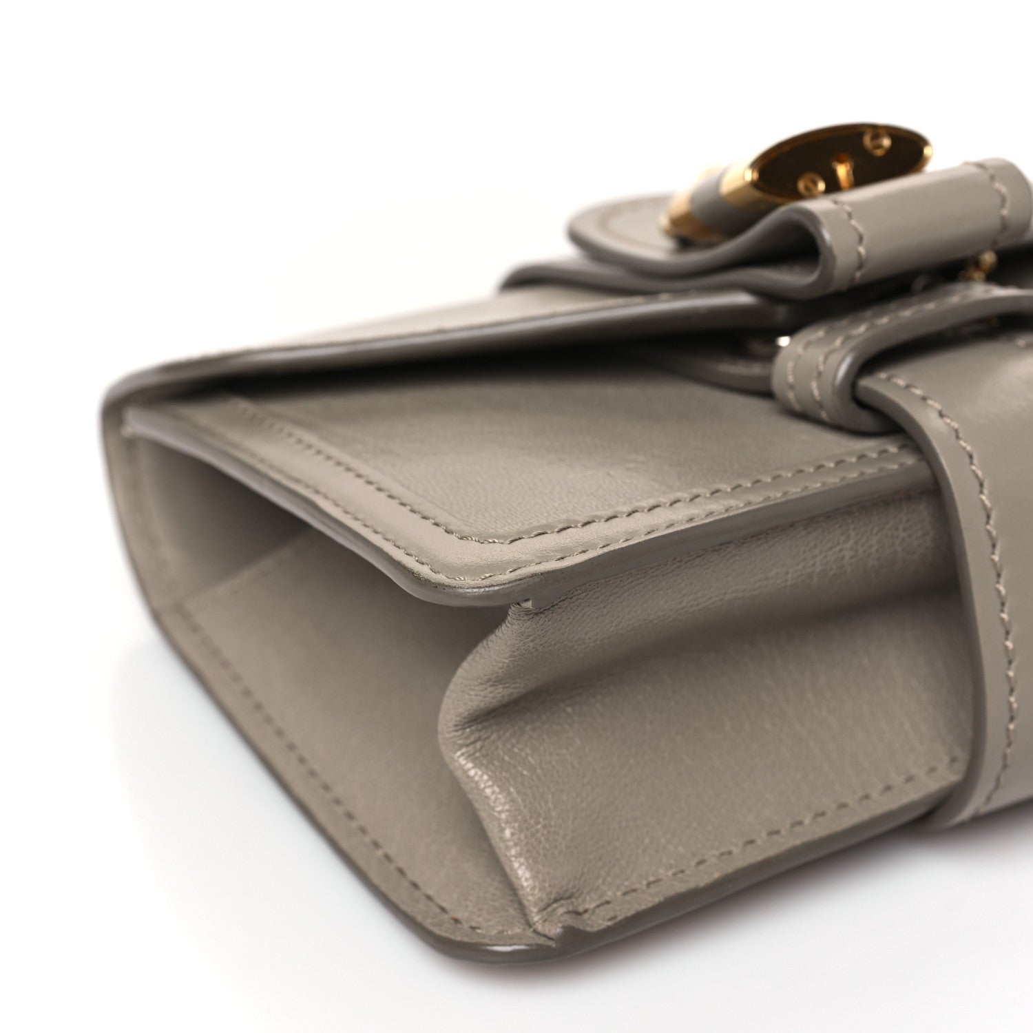 Chloe Shiny Goatskin Calfskin Mini Aby Chain Shoulder Bag Motty Grey 8 of 9