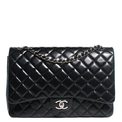 Chanel Lambskin Quilted Maxi Double Flap Black 1 of 9