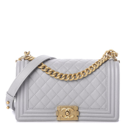 Chanel Caviar Quilted Medium Boy Flap Grey 1 of 9