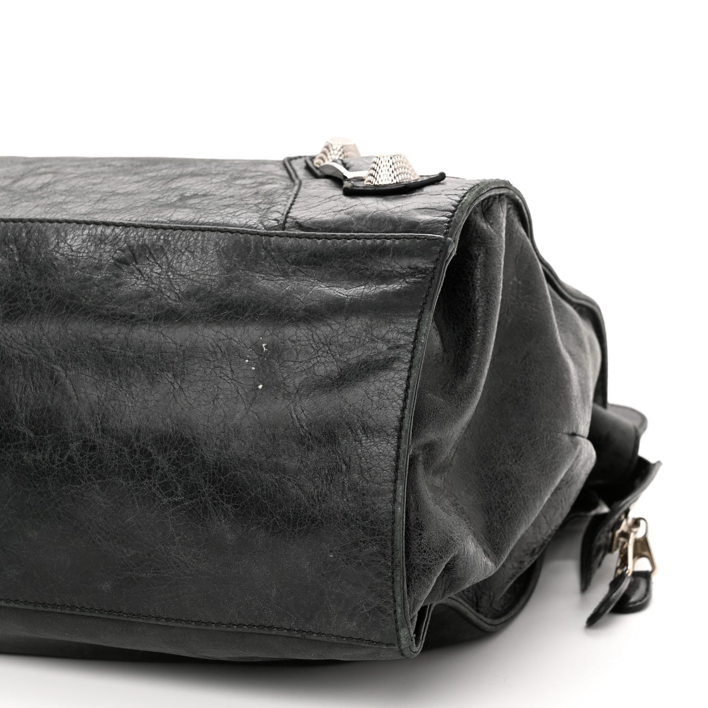 Agneau Giant 21 Silver Hardware Folder Black