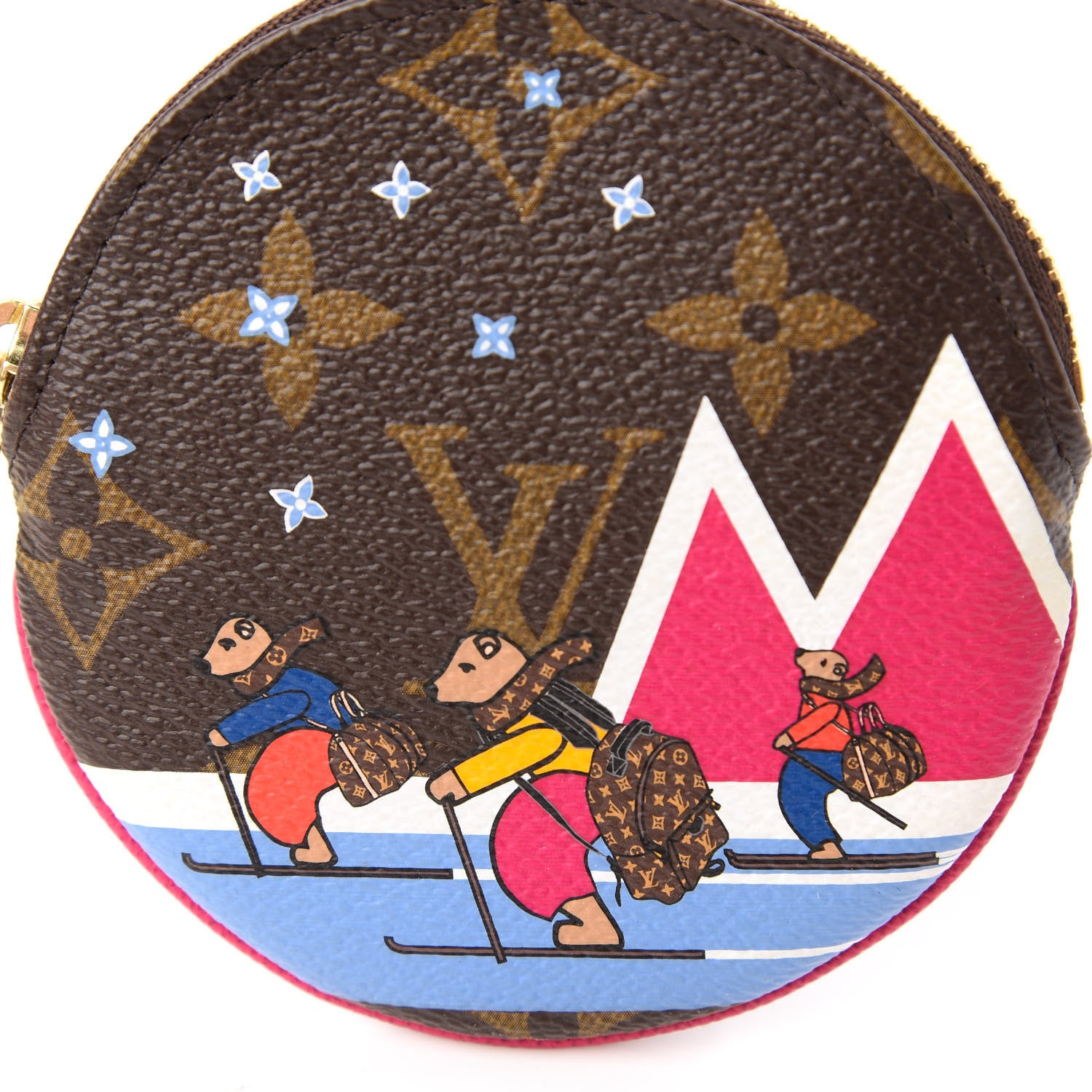 Louis Vuitton Monogram 2018 Christmas Animation Round Coin Purse 8 of 8