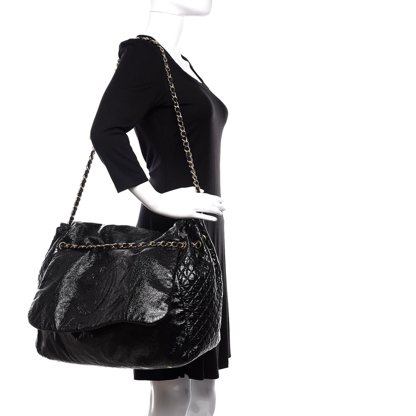 Vinyl XXL Rock and Chain Flap Black