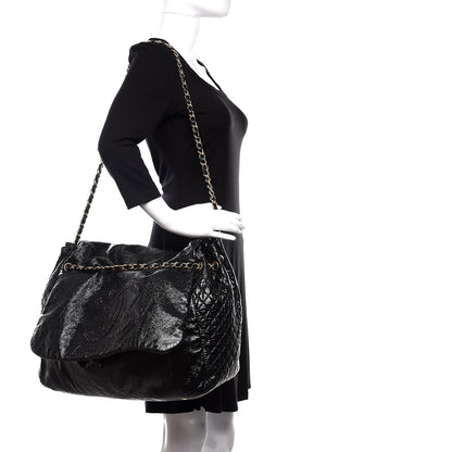 Chanel Vinyl XXL Rock and Chain Flap Black 2 of 12