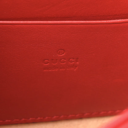 Gucci Calfskin Matelasse Mini GG Marmont Chain Wallet Hibiscus Red 6 of 10