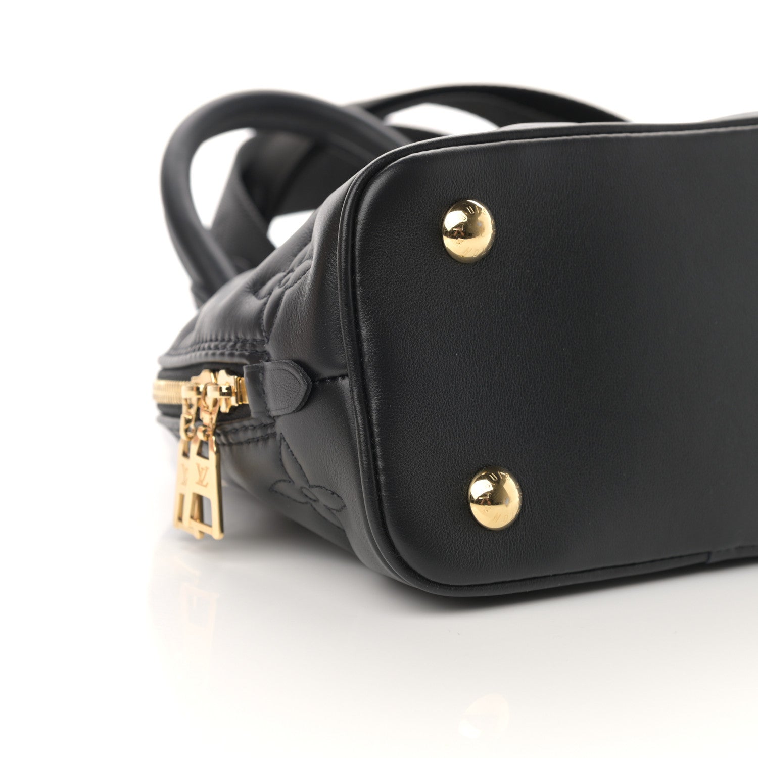 Louis Vuitton Calfskin Bubblegram Alma BB Black 8 of 10