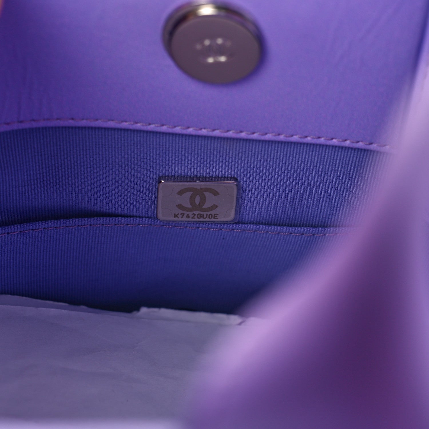 Chanel Shaded Calfskin Medium Deauville Tote Light Purple Pink Coral 8 of 11