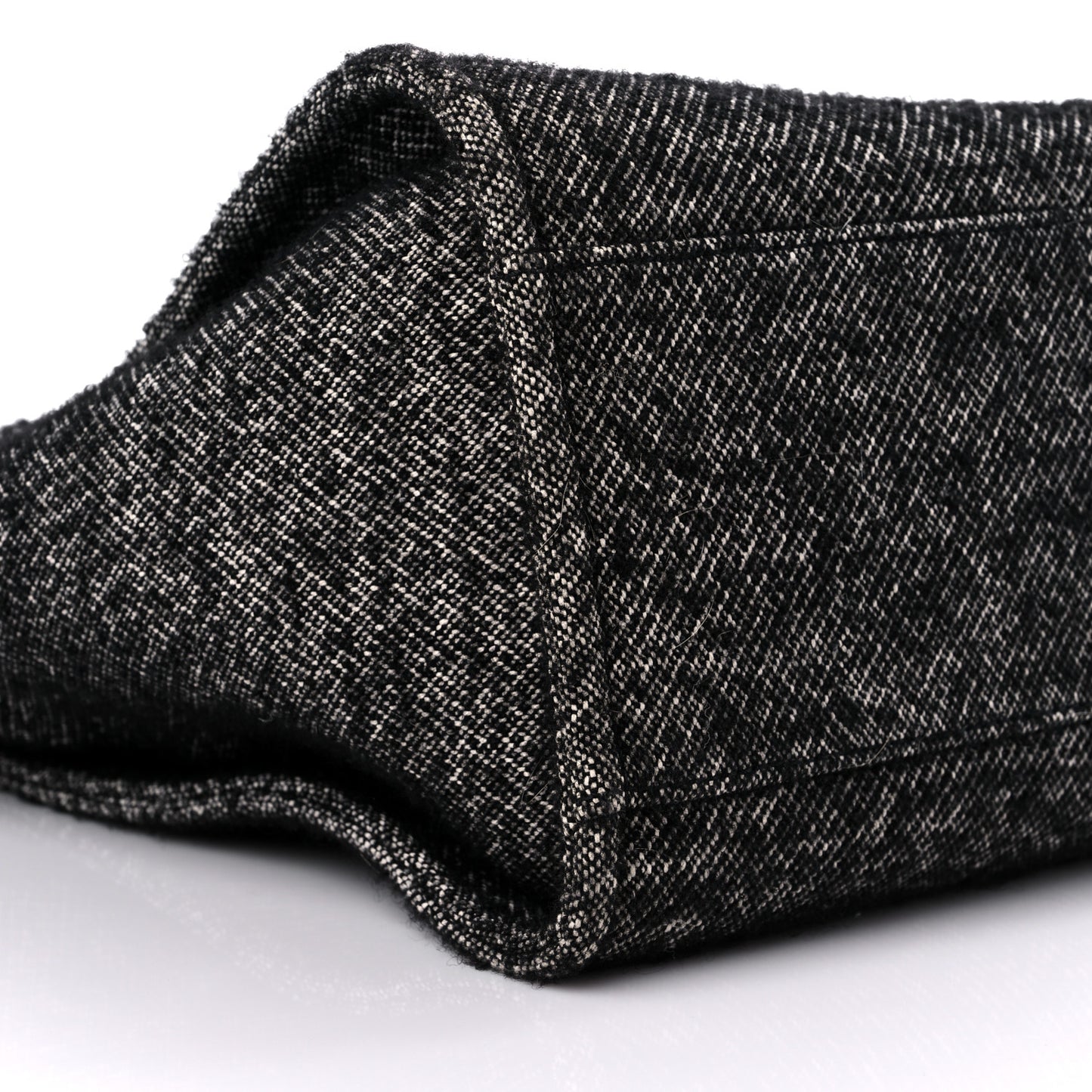 Mixed Fibers Calfskin Medium Deauville Tote Black