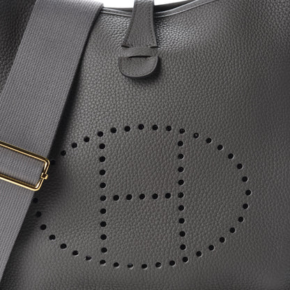 Hermes Taurillon Clemence Evelyne III PM Etain 10 of 10
