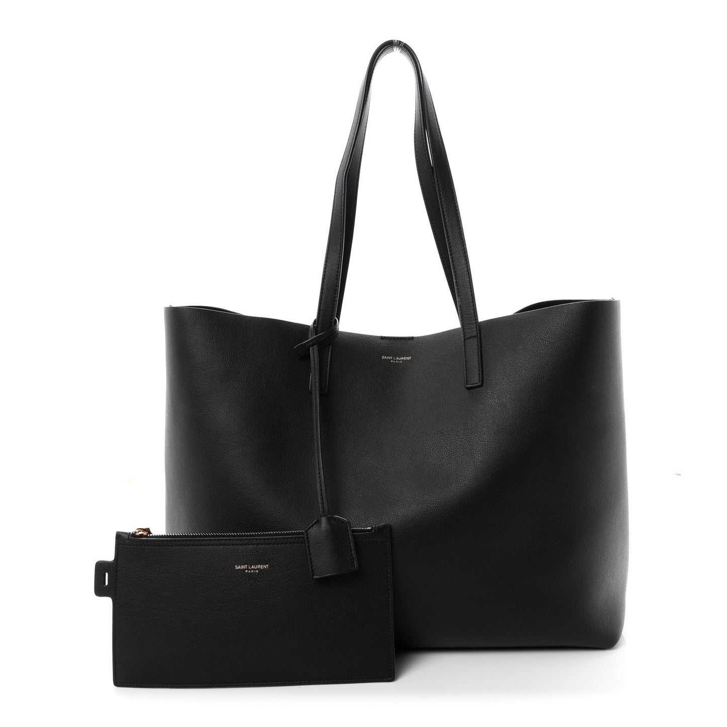 Calfskin Large Shopping Tote Black