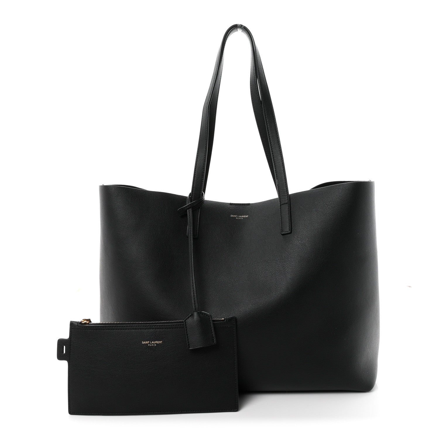 Saint Laurent Calfskin Large Shopping Tote Black 3 of 11