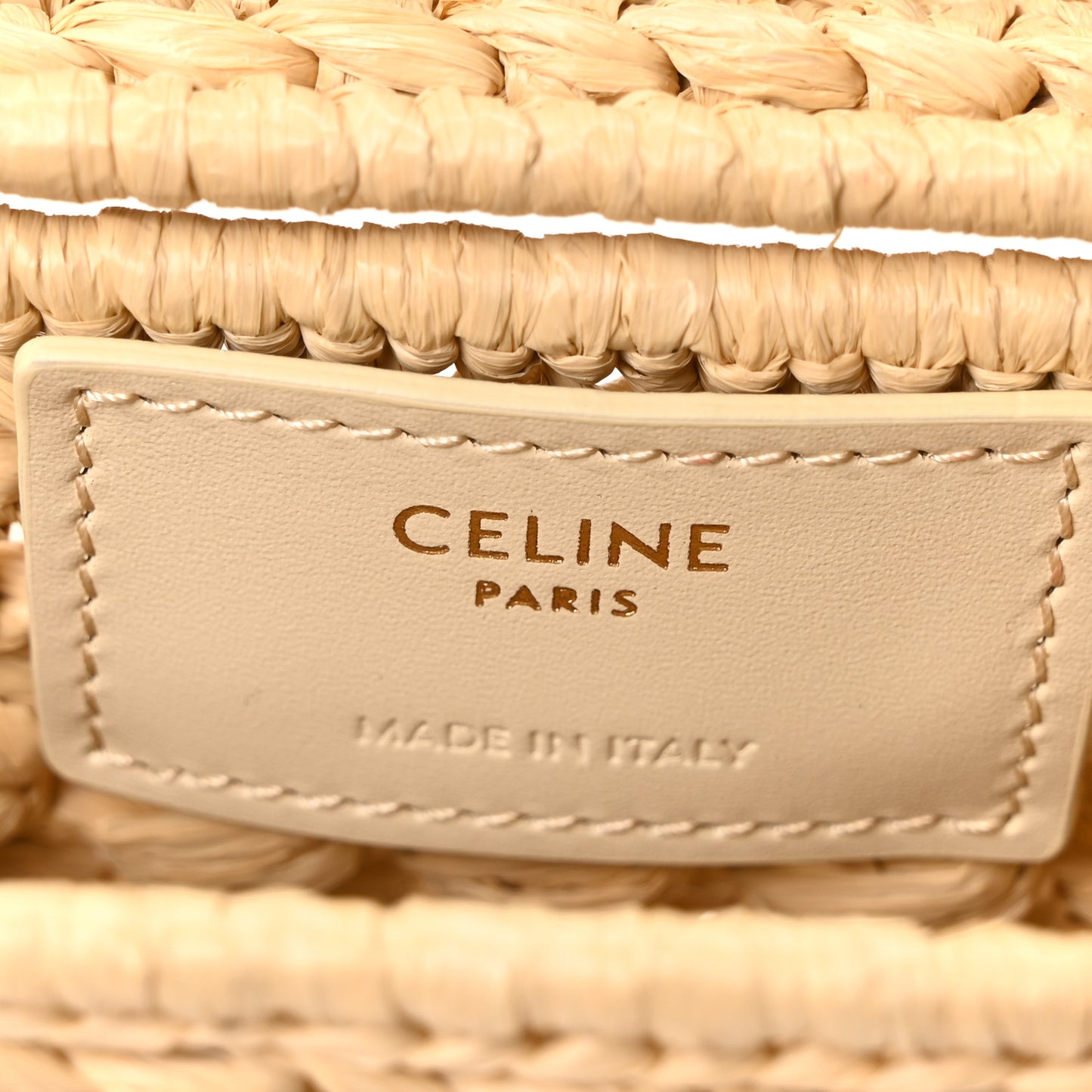 Raffia Effect Claude Chain Shoulder Bag Natural