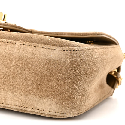 Chanel Suede Calfskin Mini Souplissimo Maxi Flap Dark Beige 10 of 10