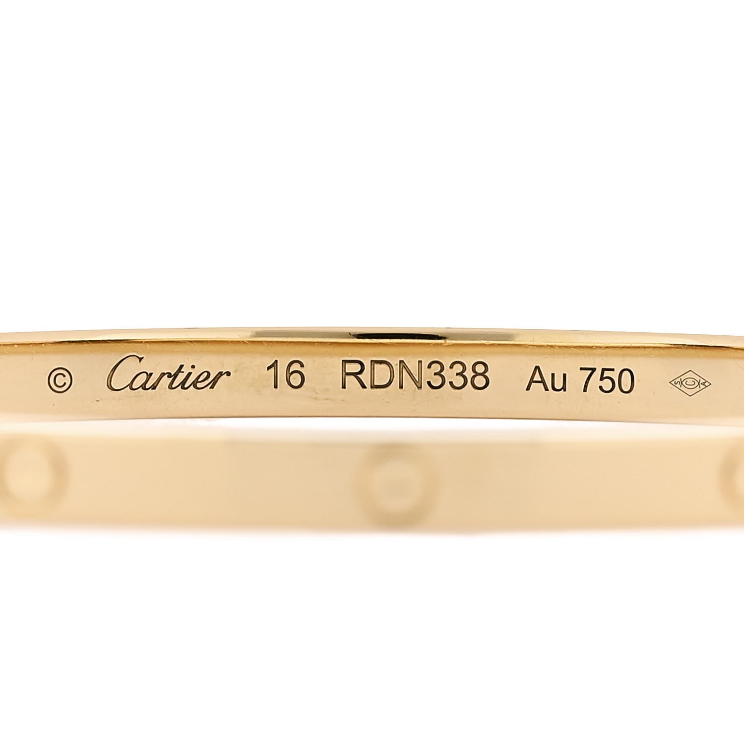 Cartier 18K Yellow Gold Small LOVE Bracelet 16 4 of 7