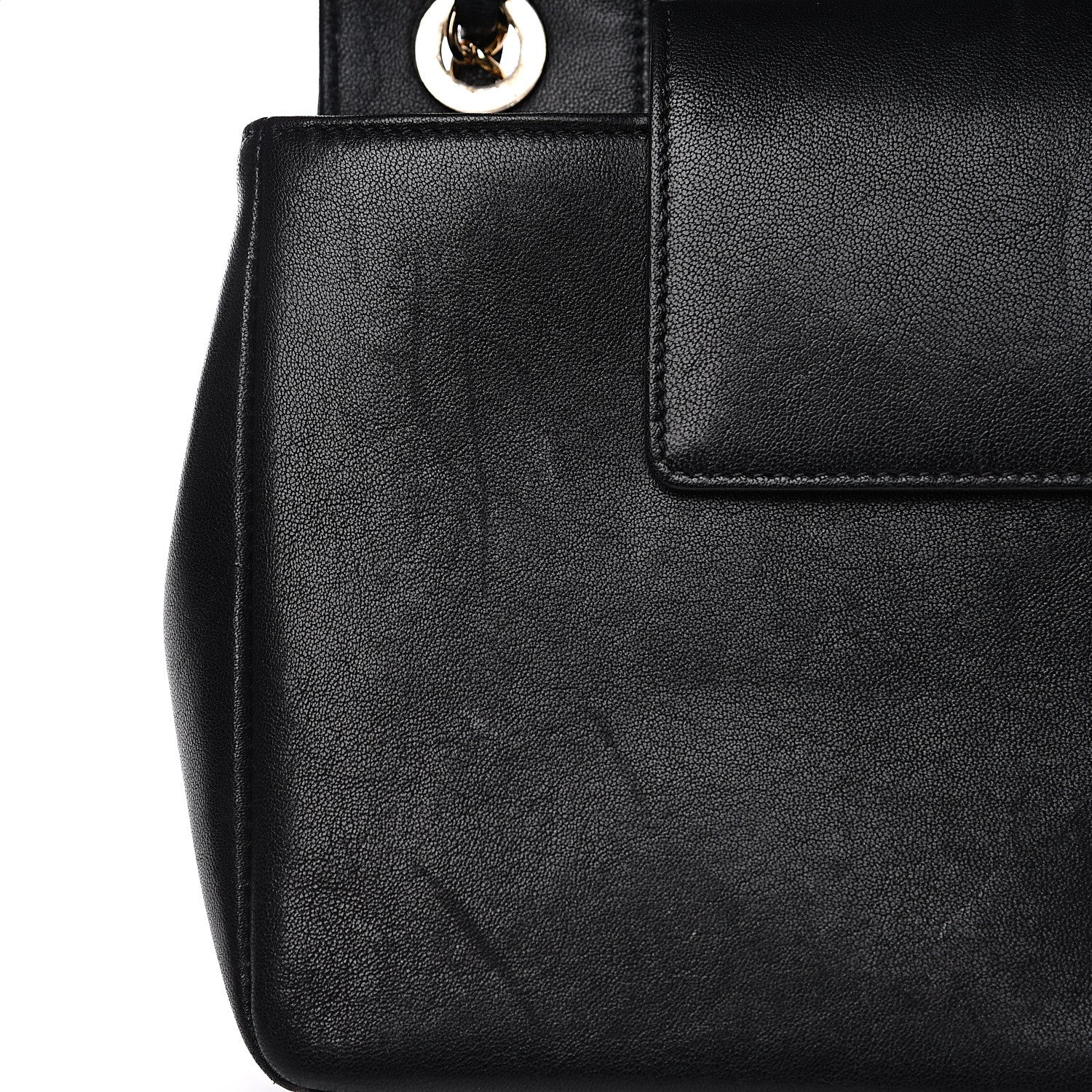 Chanel Sheepskin Chevron Quilted Vintage Mademoiselle Flap Black 14 of 15