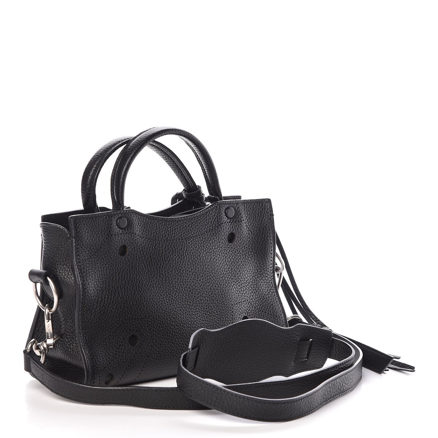 Veau Grana Perforated Blackout Hardware Nano City Black