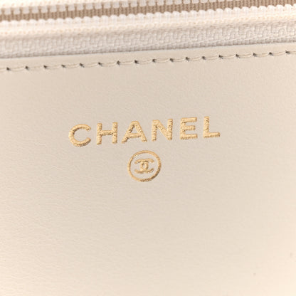 Chanel Caviar Quilted Vintage Mademoiselle Wallet On Chain WOC White 6 of 15