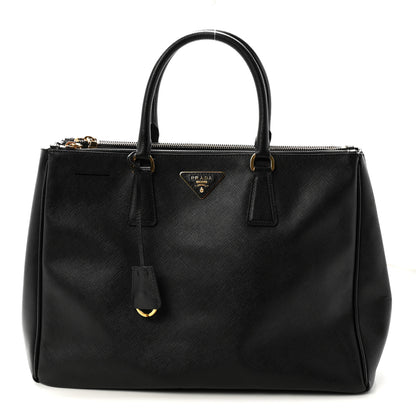Prada Saffiano Large Galleria Double Zip Tote Black 1 of 8