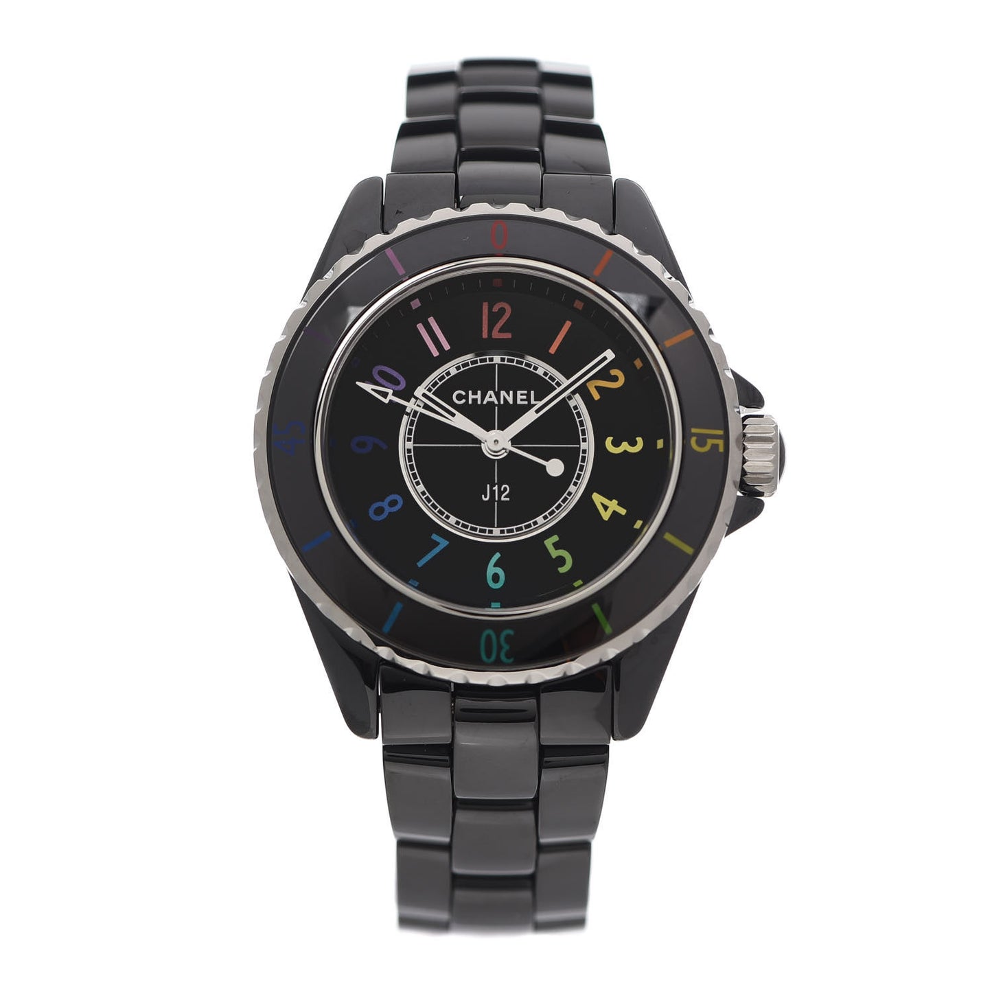 Stainless Steel Ceramic 33mm J12 Electro Quartz Watch Black