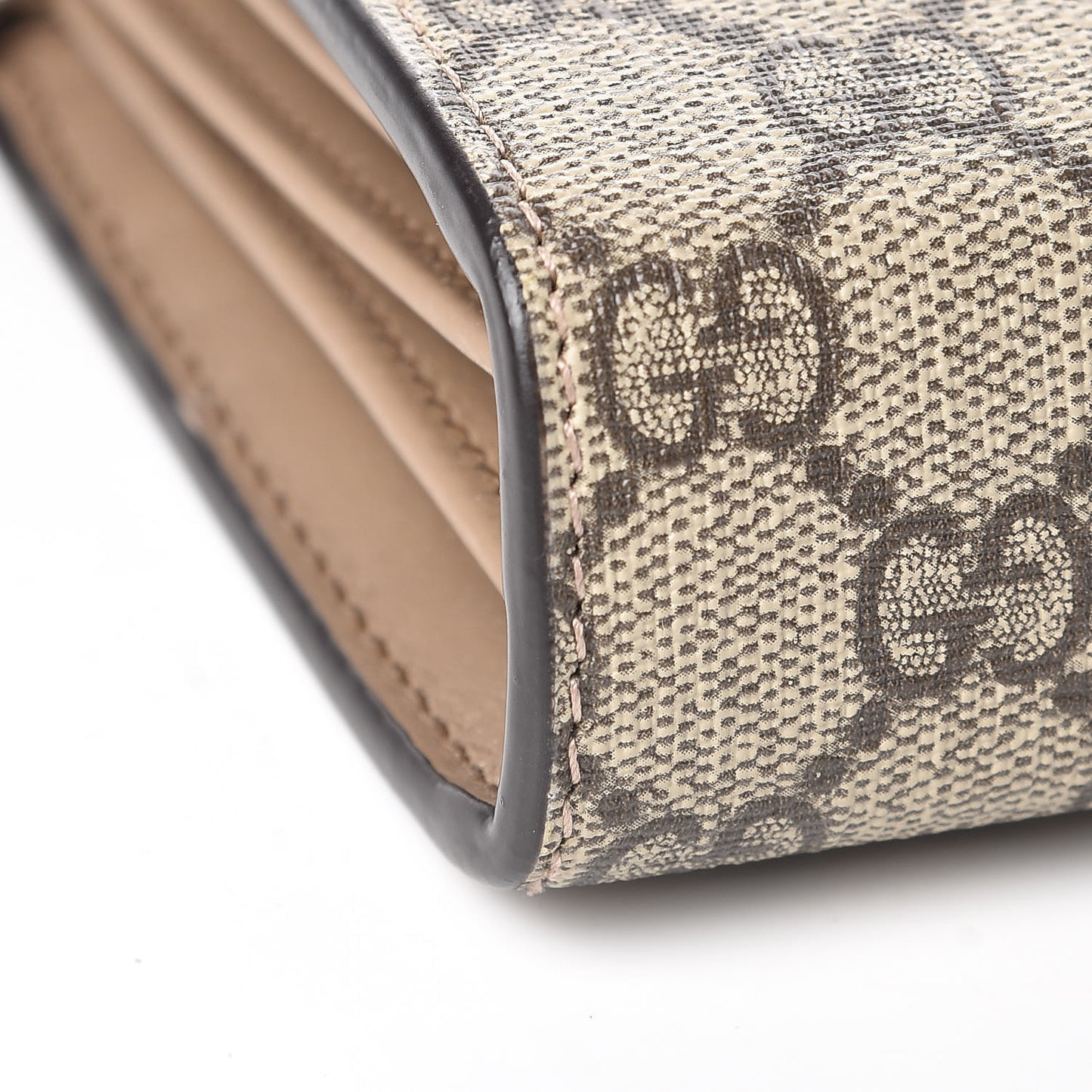 GG Supreme Monogram Mini Dionysus Chain Wallet Beige Taupe