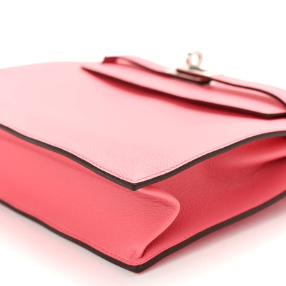 Hermes Evercolor Verso Kelly Danse II Belt Bag Rose Azalee Vert Cypress 10 of 11