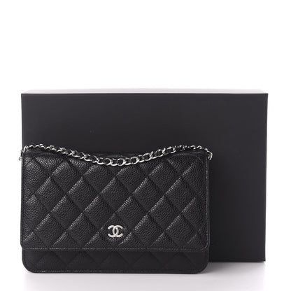 Chanel Caviar Quilted Wallet On Chain WOC Black 12 of 12