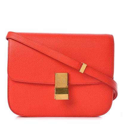 Celine Goatskin Medium Classic Box Flap Bag Alizarin 1 of 14