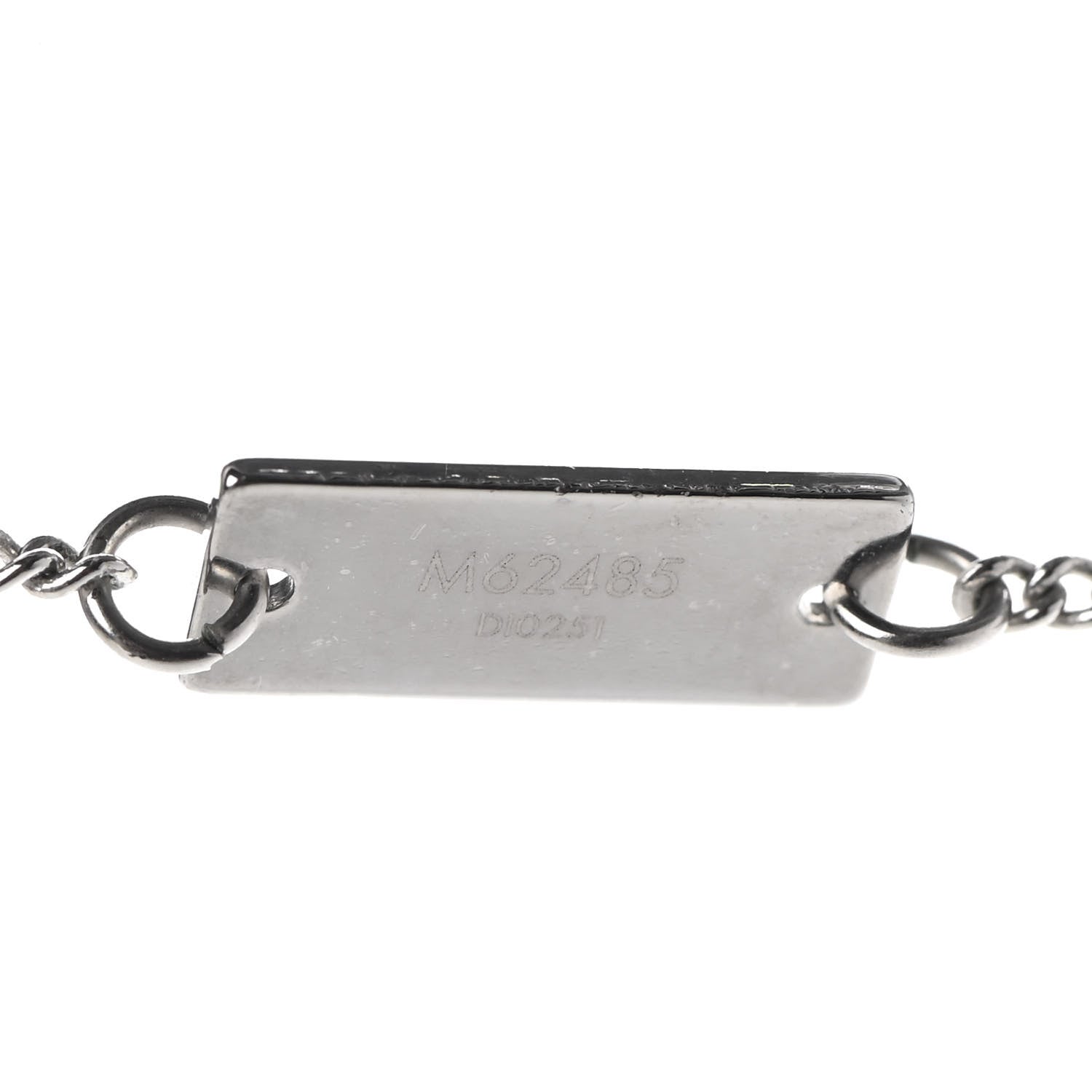 Louis Vuitton Zamac Palladium Monogram Charms Necklace Silver 6 of 8