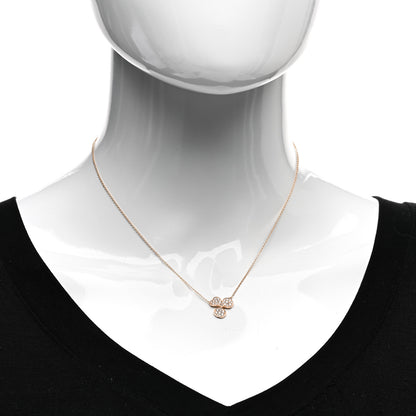 Tiffany 18K Rose Gold Diamond Paper Flowers Pave Pendant Necklace 2 of 4