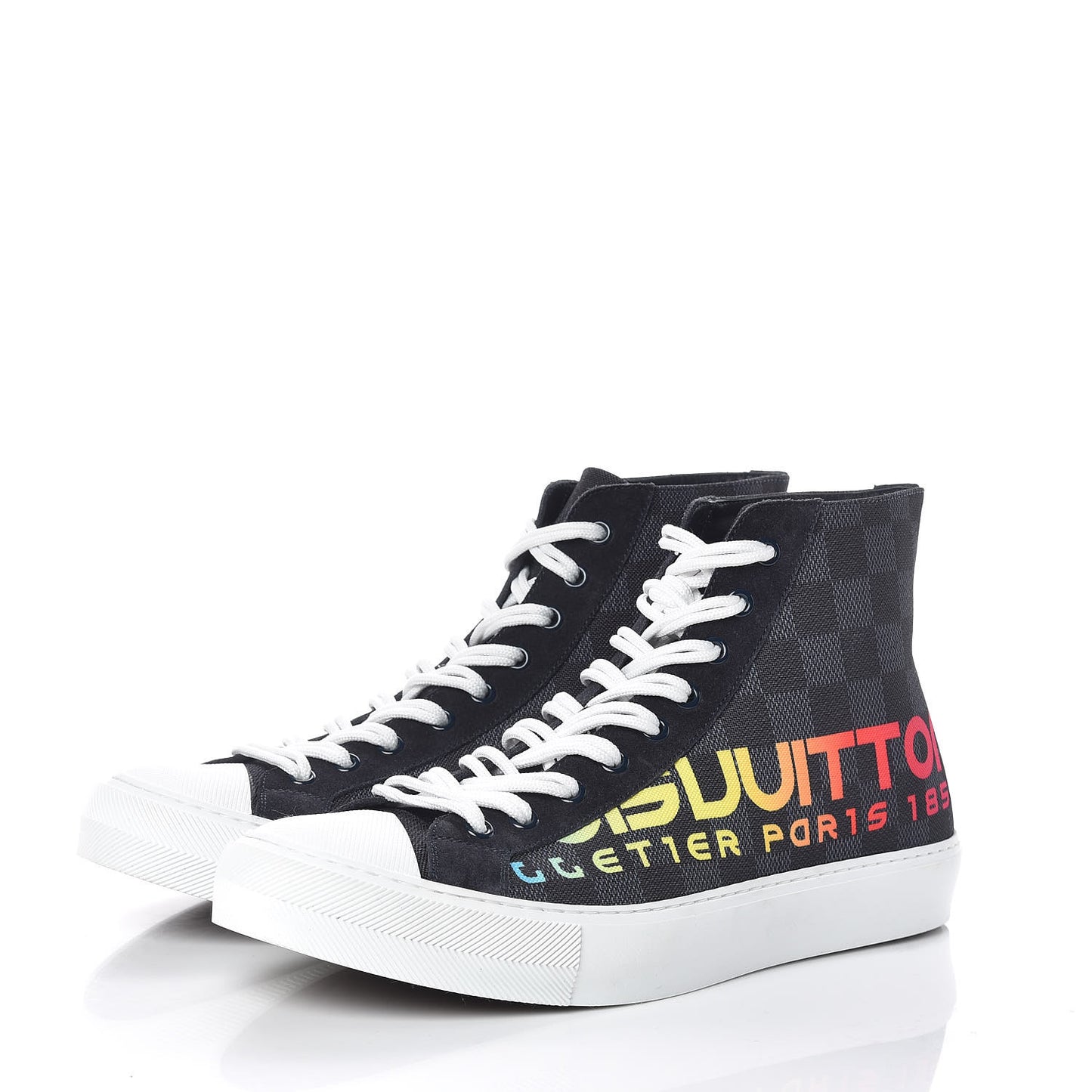 Damier Cobalt Tattoo Sneaker Boots 7.5