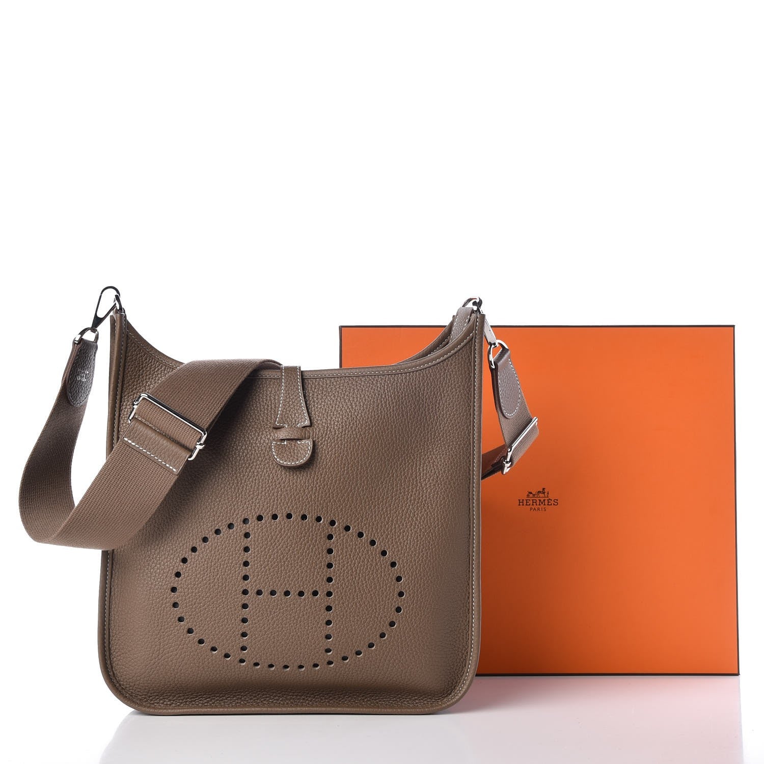 Hermes Taurillon Clemence Evelyne III PM Etoupe 8 of 8