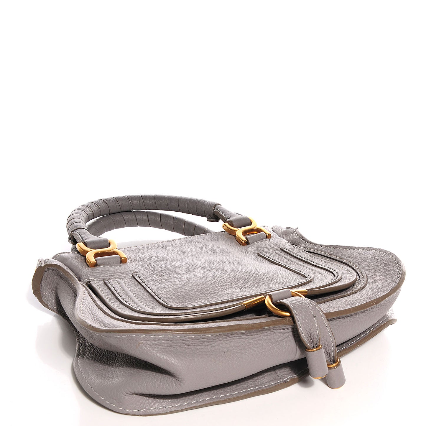 Calfskin Mini Marcie Satchel Cashmere Grey