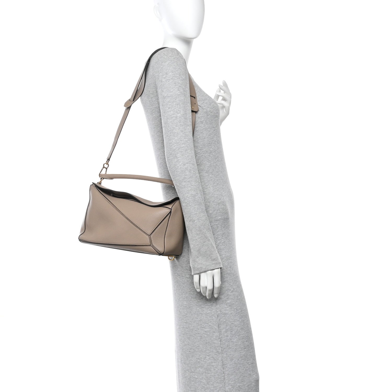 Loewe Calfskin Medium Puzzle Bag Sand 2 of 12