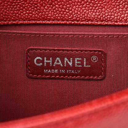 Chanel Caviar Quilted Medium Boy Flap Red 6 of 12