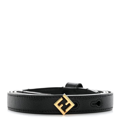 Fendi Vitello Cruise FF Diamonds 20mm Belt 90 36 Black 1 of 9
